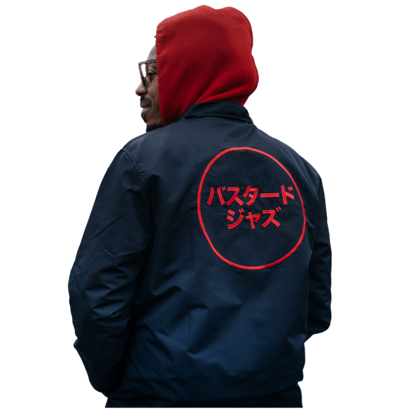 Bastard Jazz Embroidered Japanese Logo Coach Jackets