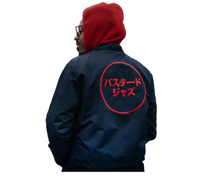 Bastard Jazz Embroidered Japanese Logo Coach Jackets